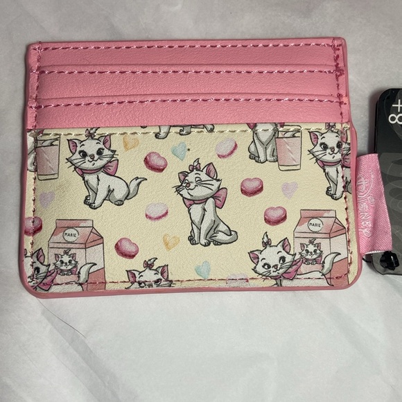 The Aristocats Exclusive Stained Glass Large Card Holder  Loungefly NWT Aristocat Milk&Macroons Cardholder